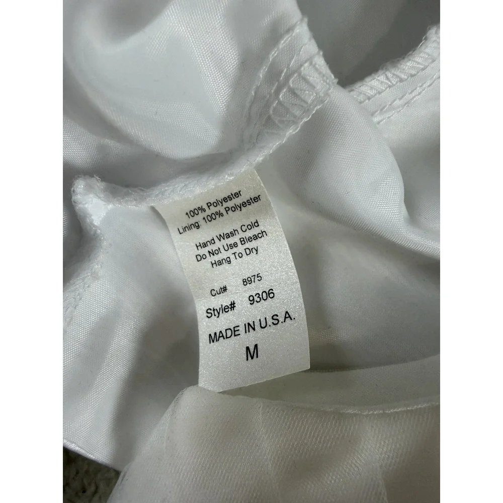 Girls White Tulle Formal Dress Size 130 8-9 Wedding Flower Girl Communion Socks